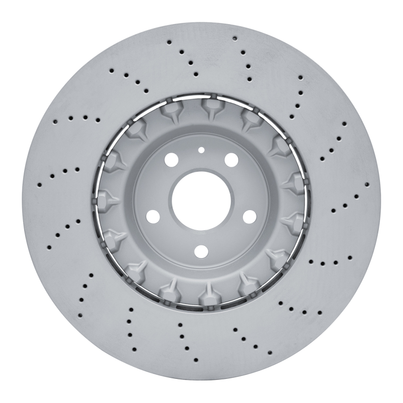 Audi RS3 Brake Rotor (1) - Front - R1 Concepts - Drilled Carbon Alloy GeoMET - `22-`25
